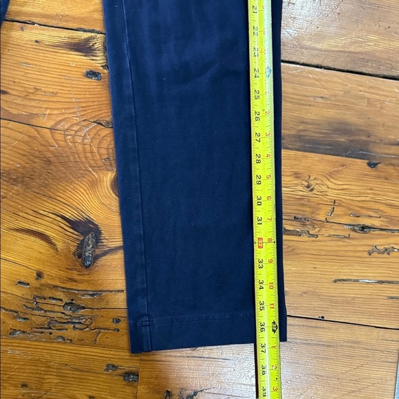 Lands' End Starfish Slim Leg Pants Cotton Stretch Navy Size Large - Picture 8 of 11